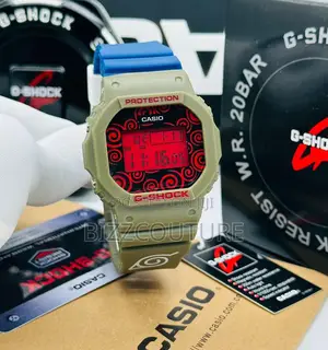 Original Casio G-Shock Red Dail Gray and Blue Strap Watch
