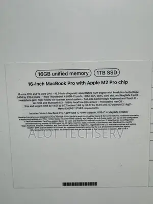 New Laptop Apple MacBook Pro 2023 M2 Max 14-Inch 16GB Apple M2 SSD 1T