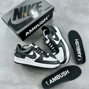 Original Nike Air Force 1 Low Sp White-Black Ambush Sneakers