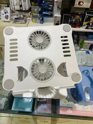 Foldable/Adjustable 360 Double Fans Laptop Stand