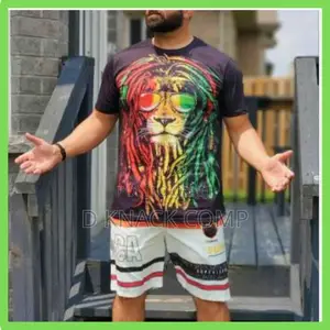 3D Digital Lion Pattern Print Graphic T-Shirts Tees