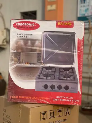 Eurosonic 4 Burner Table Top Auto Ignition Gas Cooker/Burner