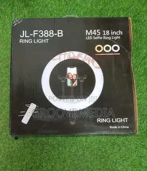 JL F388-B 18" Rechargeable Ringlight With Stand