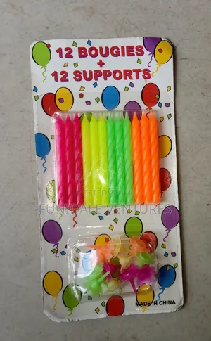 12 Pack Birthday Cake Candle With Holder