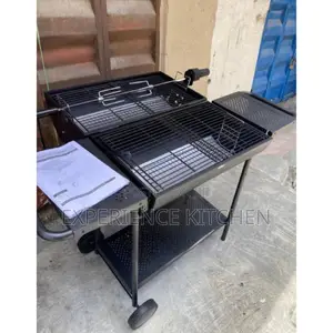 Charcoal BBQ With Chicken Rotisserie