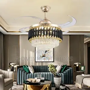 Luxury Crystal Ceiling Fan Chandelier