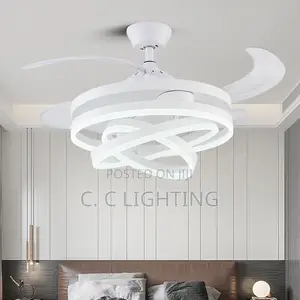 LED Chandelier Light Fan