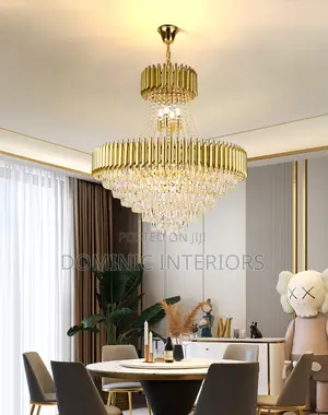 Dimmable Led Gold Crystal Chandelier/60cm