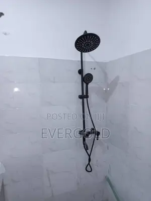 Black Standing Shower Available With Complete Accessories