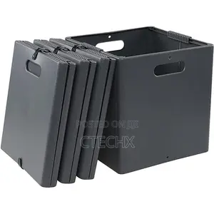 4-Pack Collapsible Plastic Storage Cubes Organizer