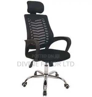 Office Chair Swivel With Headrest and Star Legs.