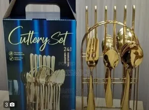 24pcs Gold Cutlery Set