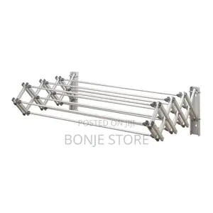 Heavy Duty Adjustable Wall Mounted Cloth Hanger - 90cm