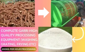 High-speed Garri Processing Machine: 60 Bags/Day Output