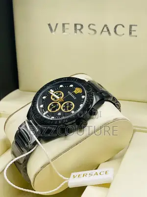 Original Versace Chronograph Black Chain Watch Is Available