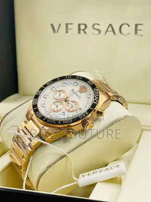 Original Versace Chronograph Gold Chain Watch Is Available
