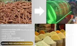 Advanced Quality Garri Fast Processing Machine: 200kg/Hr