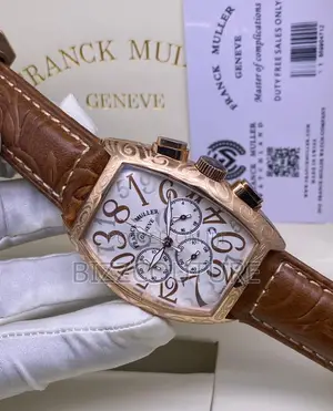 Original FRANCK Muller Chronograph Brown Leatherstrap Watch