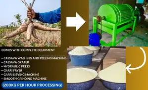 Advanced Garri Machine: 200kg/Hr For International Standards