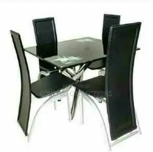 4 Seater Square and Round Glass Dinning
