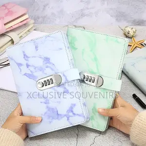 A5 Marble Hardcover Notebook With Code Lock
