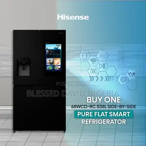 Hisense 68wcd-Rc 538l Side-by-Side Pureflat Smart Fridge