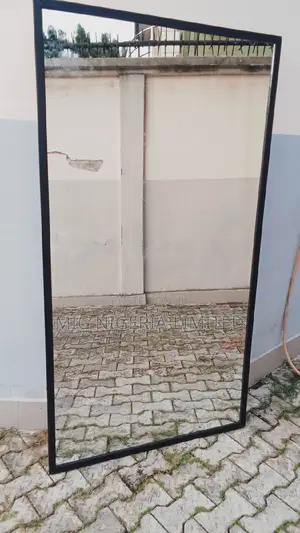 Full Length Mirror Wooden Fibre Black Finish 180cmx90cm