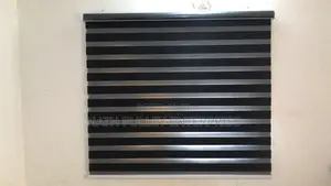 Newly Installed Plain Black Blinds
