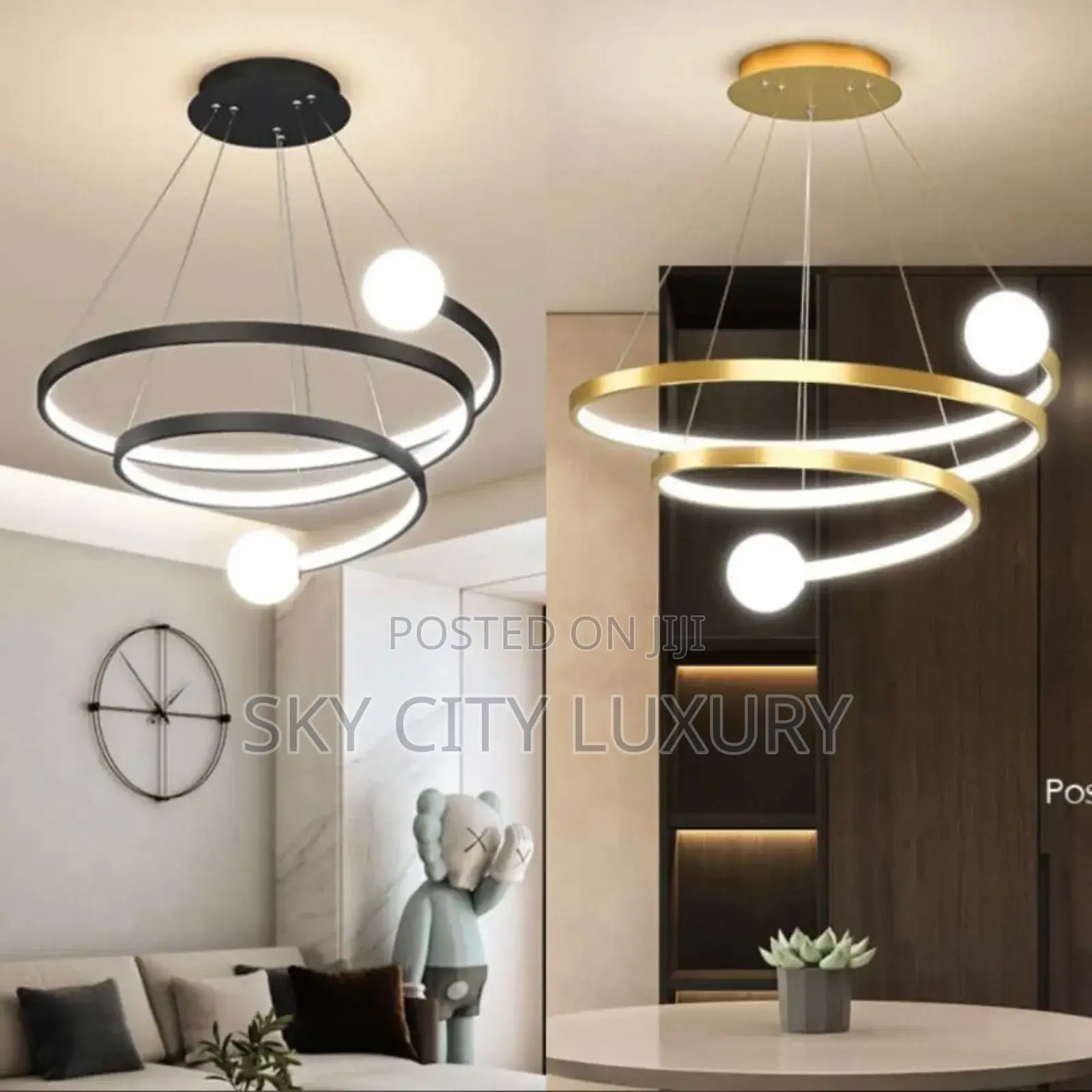 Led Pendant Light Gold and Silver