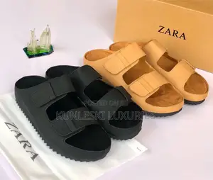Original Zara Leather Slippers