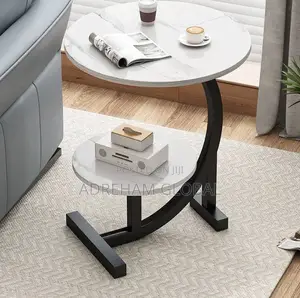 Nordic Side Living Room/Bedroom Table/Stool With Metal Stand