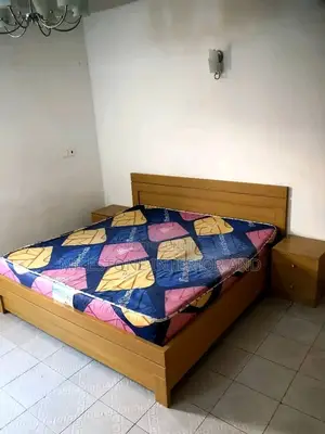 Hq MDF Bed Frame With Two Bedside Frames With Drawers