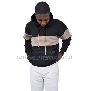 Danami Stylish Black Nude Contrast Colour Hoodie