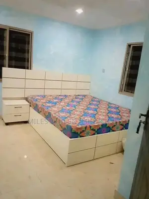 High Quality MDF Double Leaped Bedframe With Bedside Drawer