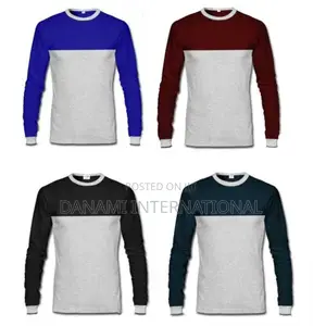 Danami 4 in One Contrast Long Sleeve T Shirts