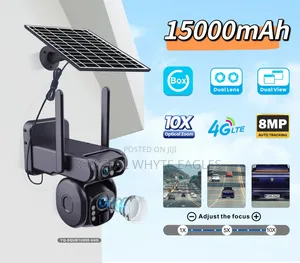 Dual Lens 4G Solar PTZ Camera 8mp 10X Zoom