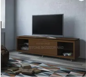 Simple Tv Stand Design With Glass Shelves