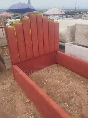 King Pyramid Type Bed With Defined Gold Edgings