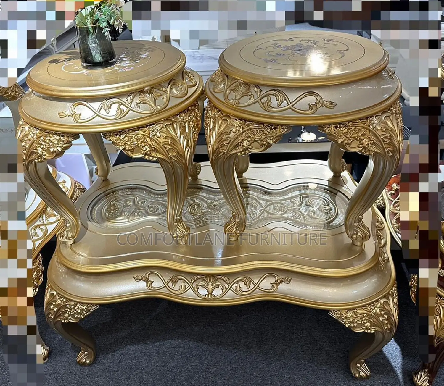 Royal Centre Table With Two Side Stools
