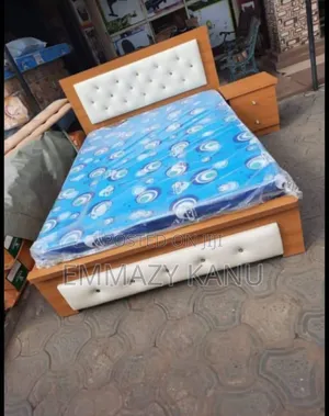 4.5 Bedframe With One Side Drawer With Mattress