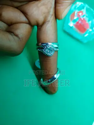 Couple's Set of Silver Wedding Ring 020