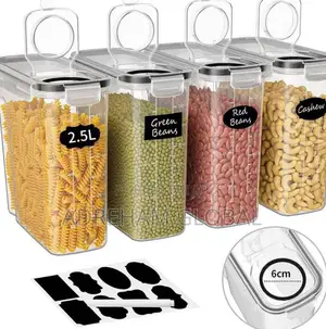 4 in 1 Cereal Container With Label Stickers and Pen