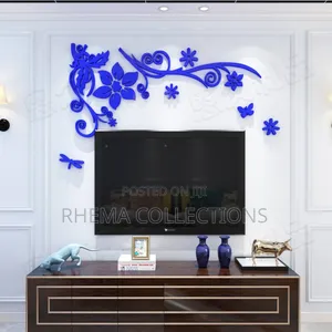 3d Romantic Rattan Flower Vine Acrylic Crystal Home Decor