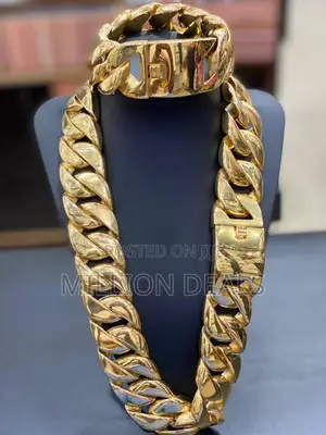 2 Pieces Set Luxury Men’S Neckpiece N Bracelet