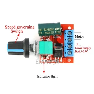 5a 90w PWM 12v Dc Motor Speed Controller Module