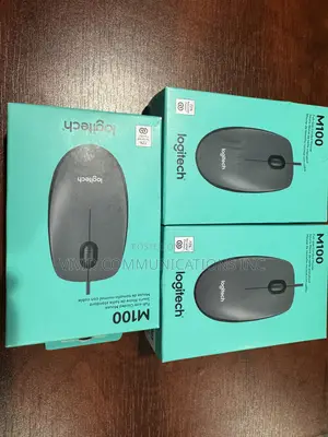 Logitech M100, Corded Mouse, Black, W127280570