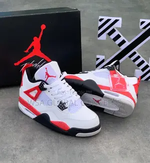 Air Jordan 4 Retro Red Cement Sneakers