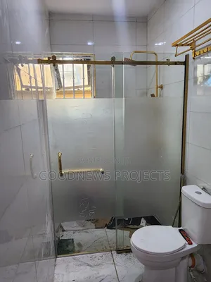 Sliding Shower Glass (Gold Accessories)