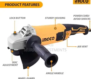 Ingco 7"/180mm Angle Grinder 2000W - AG200018