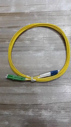 LC-APC to LC-UPC 9/125 Sim Duplex Fiber Patch Cable -